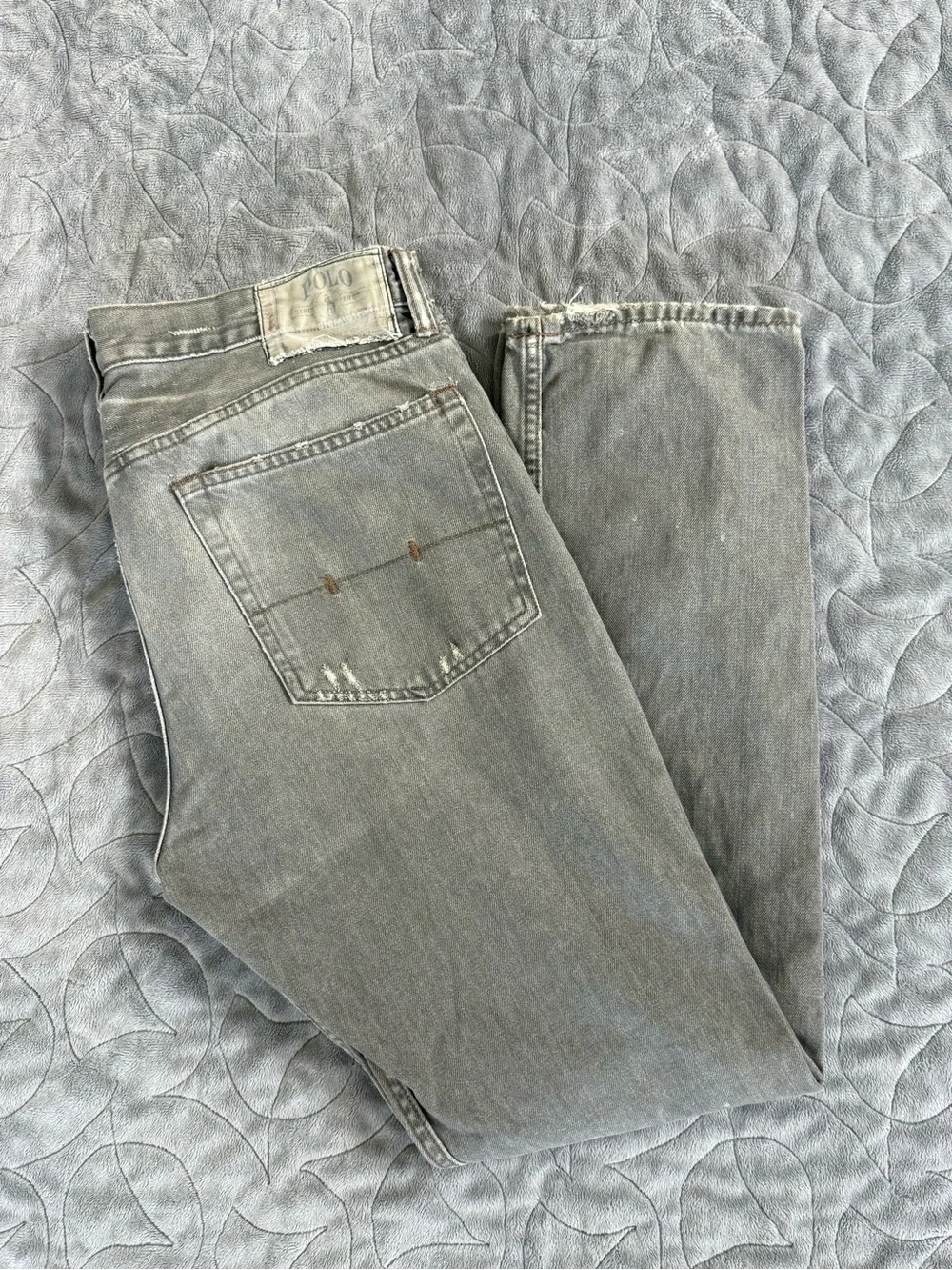Polo by Ralph Lauren Men's Light Grey Straight-Leg Jeans